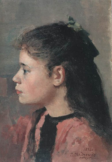 Image - Hryhorii Diadchenko: Head of a Little Girl (1892).